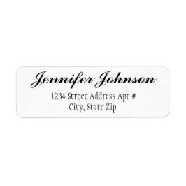 Elegant Script Font Return Address Envelope Labels