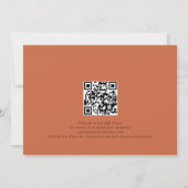 Elegant Script for ever QR code Terracotta Save The Date (Achterkant)