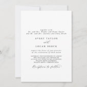 Elegant Script Formal Couple en Beide ouders bruil Kaart (Voorkant)
