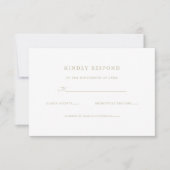 Elegant script formele bruiloft RSVP kaartje (Voorkant)