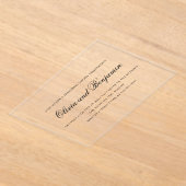 Elegant script formele repetitie diner duidelijk acryl uitnodigingen (Laagn)