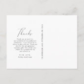 Elegant Script Foto Afstudeer Bedankt Briefkaart (Achterkant)