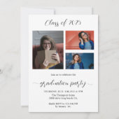 Elegant Script Foto Afstudeerfeest  Kaart (Achterkant)