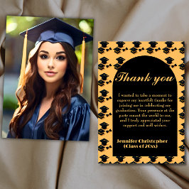 Elegant Script foto Afstuderen 2026 Dank je wel Bedankkaart