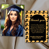 Elegant Script foto Afstuderen Bedankt Kaarten