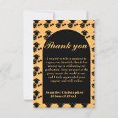 Elegant Script foto Afstuderen Bedankt Kaarten (Achterkant)