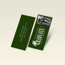 Elegant Script Foto Afstuderen Naam Kaart