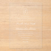 Elegant Script Foto Bijbel Verse Christelijke brui Acryl Uitnodigingen (Voorkant)