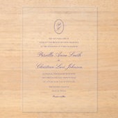 Elegant Script Foto Bijbel Verse Christelijke brui Acryl Uitnodigingen (Voorkant)