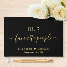Elegant Script Foto Black Wedding