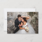 Elegant script foto bruiloft plat notitiekaartje (Voorkant)