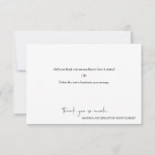 Elegant script foto bruiloft plat notitiekaartje (Achterkant)