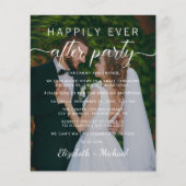 Elegant Script Foto Bruiloft Receptie uitnodiging (Voorkant)