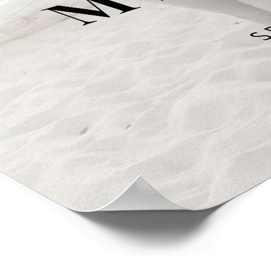 Elegant script foto bruiloft welkomstbord poster (Hoek)