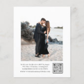 Elegant Script Foto Budget Bruiloft Uitnodiging (Achterkant)