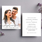 Elegant Script Foto Budget Bruiloft Uitnodiging