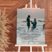 Elegant Script Foto Gold Welkom bij ons huwelijk Poster