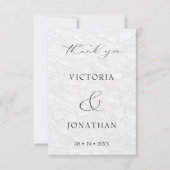 Elegant Script Foto Huwelijk Bedankkaart (Voorkant)