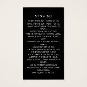 Elegant Script & Foto Loving Geheugen Gebed Kaart (Achterkant)