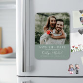 Elegant Script Foto Modern minimalist Weddenschap Magneet