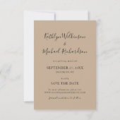 Elegant Script Foto Modern minimalist Weddenschap Save The Date (Achterkant)