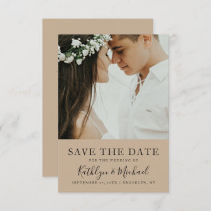 Elegant Script Foto Modern minimalist Weddenschap Save The Date