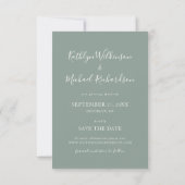 Elegant Script Foto Modern minimalist Weddenschap Save The Date (Achterkant)