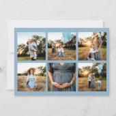 Elegant script foto moderne kerst feestdagenkaart (Achterkant)