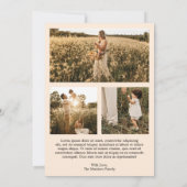 Elegant script foto moderne kerst feestdagenkaart (Achterkant)