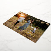 Elegant script foto moderne kerst folie feestdagenkaart (Gedraaid)