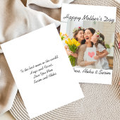 Elegant script foto moederdag kaart Uitnodiging