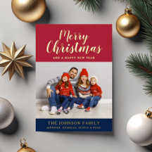 Elegant Script Foto Prettig Kerstfeest