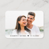 Elegant Script Foto QR Code Bruiloft RSVP Informatiekaartje (Achterkant)