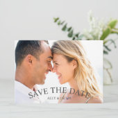 Elegant script | Foto Save The Date (Staand voorkant)