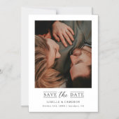 Elegant Script Foto Save the Date Magneet Magnetische Uitnodiging (Voorkant)