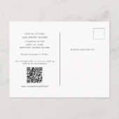 Elegant Script Foto Sla de datum op met QR-code Aankondigingskaart (Achterkant)