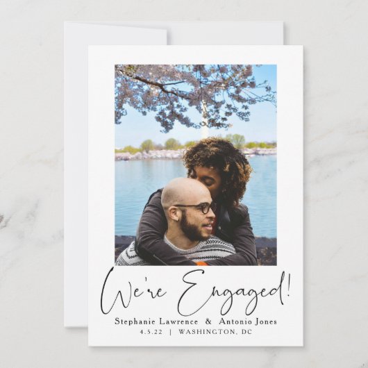 Elegant Script Foto Trouwfeest Uitnodiging (Voorkant)