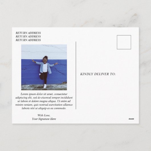 Elegant Script Foto Vrolijk Kerstfeest Feestdagenkaart (Achterkant)