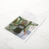 Elegant Script Foto Vrolijk Kerstfeest Folie Feestdagenkaart (Gedraaid)