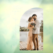 Elegant Script Foto Welkom Bruiloft Raamsticker (Vel 3)