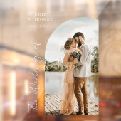 Elegant Script Foto Welkom Bruiloft Raamsticker (Vel 2)