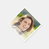 Elegant Script-fotobedekking Graduparty Servet (Hoek)