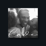 Elegant script | Fotocanvas afdrukken<br><div class="desc">Pas gestrekte canvas met uw eigen foto en douane elegant handgeschreven manuscript "liefde" aan. Kies tussen twee kleuren van het manuscript zodat het beste uw foto's uitkomt.</div>