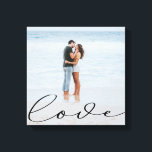 Elegant script | Fotocanvas afdrukken<br><div class="desc">Pas gestrekte canvas met uw eigen foto en douane elegant handgeschreven manuscript "liefde" aan. Kies tussen twee kleuren van het manuscript zodat het beste uw foto's uitkomt.</div>