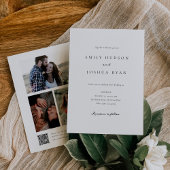 Elegant Script Fotocollage Bruiloft Kaart