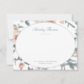 Elegant script Franse gepersonaliseerde briefpapie Notitiekaartje (Voorkant)