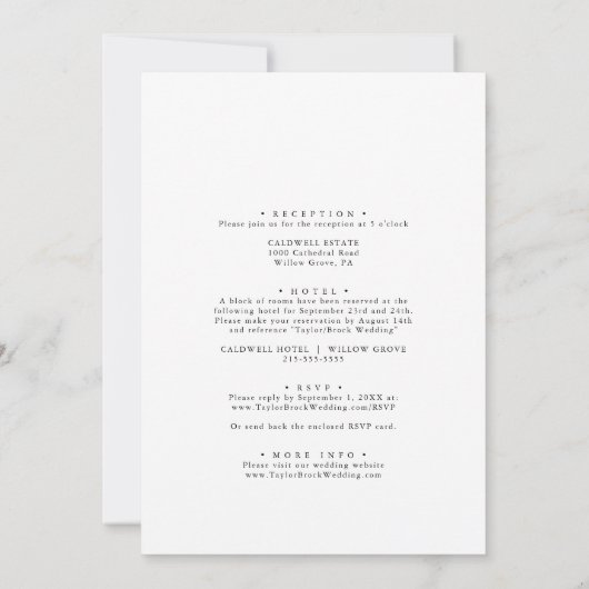 Elegant Script Front and Back Monogram Weddenschap Kaart (Achterkant)