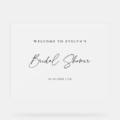 Elegant Script Frosted Vrijgezellenfeest Welkom Acryl Bord (Voorkant)