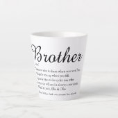 Elegant Script Fun Cool Best Brother Definition  Latte Mok (Voorkant)