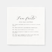 Elegant Script Fun Facts Wedding Napkins Servet (Voorkant)